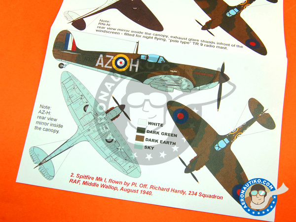 Image 6: Supermarine Spitfire Mk. I | Masks in 1/32 scale manufactured by Montex Mask (ref. K32222)