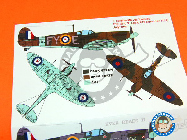 Image 5: Supermarine Spitfire Mk. Vb | Masks in 1/32 scale manufactured by Montex Mask (ref. K32224)