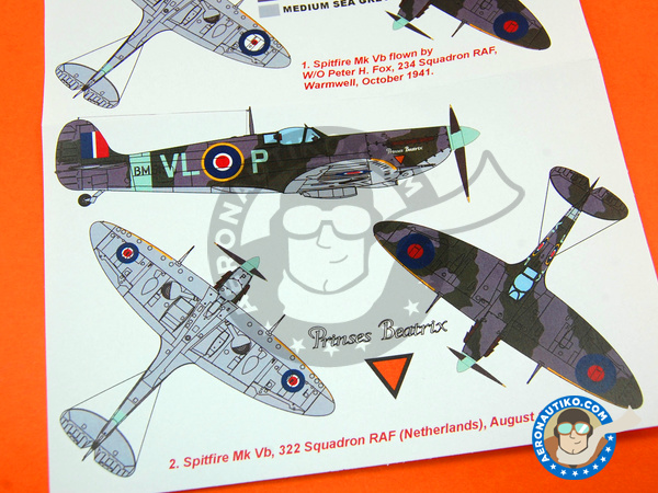 Image 6: Supermarine Spitfire Mk. Vb | Masks in 1/32 scale manufactured by Montex Mask (ref. K32225)