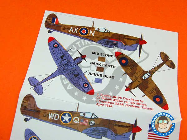 Image 5: Supermarine Spitfire Mk. Vb | Masks in 1/32 scale manufactured by Montex Mask (ref. K32226)