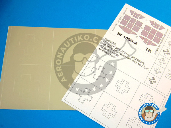 Image 3: Messerschmitt Bf 109 G-2 | Masks in 1/32 scale manufactured by Montex Mask (ref. K32231)