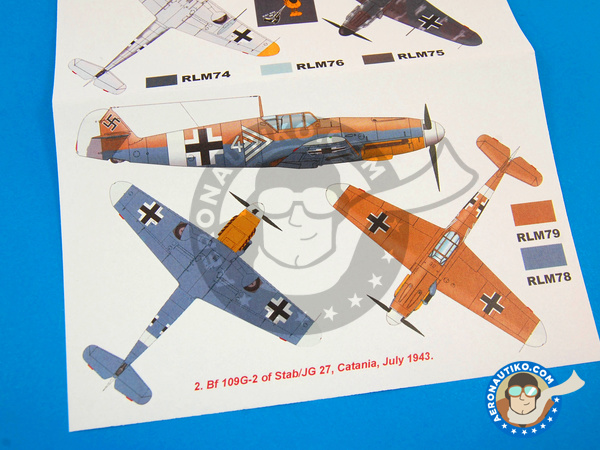 Image 6: Messerschmitt Bf 109 G-2 | Masks in 1/32 scale manufactured by Montex Mask (ref. K32231)