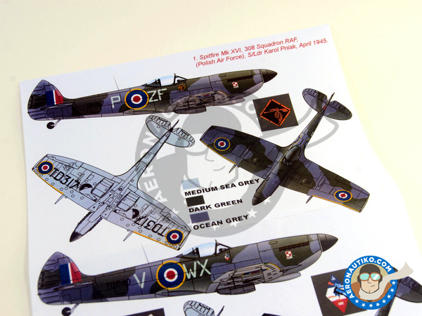 Image 3: Supermarine Spitfire Mk. XVI | Masks in 1/32 scale manufactured by Montex Mask (ref. K32250)