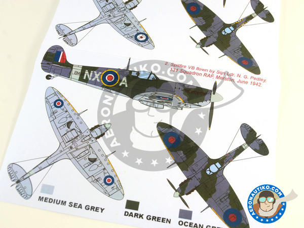 Image 3: Supermarine Spitfire Mk. Vb | Masks in 1/32 scale manufactured by Montex Mask (ref. K32252)