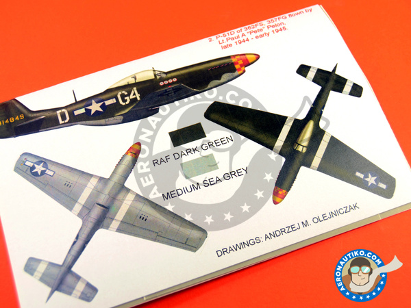 Image 3: North American P-51 Mustang D | Masks in 1/32 scale manufactured by Montex Mask (ref. K32282)