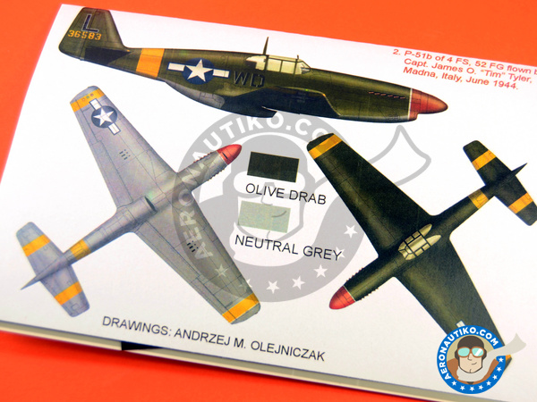 Image 2: North American P-51 Mustang B | Masks in 1/32 scale manufactured by Montex Mask (ref. K32283)