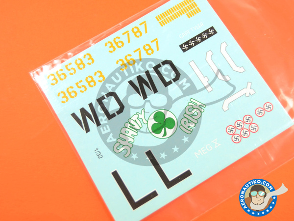 Image 6: North American P-51 Mustang B | Masks in 1/32 scale manufactured by Montex Mask (ref. K32283)