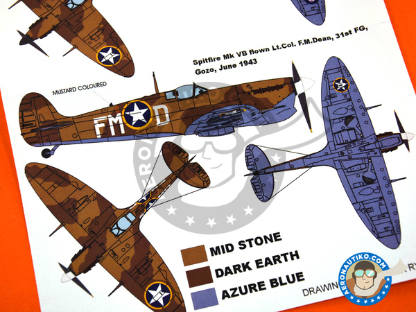 Image 4: Supermarine Spitfire Mk. Vb Trop | Masks in 1/48 scale manufactured by Montex Mask (ref. K48002)