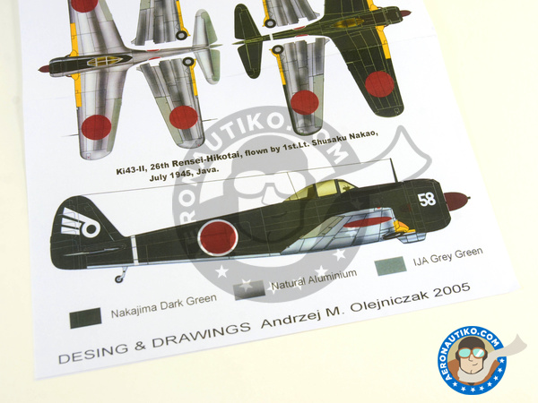 Image 4: Nakajima Ki-43 Hayabusa Oscar II | Masks in 1/48 scale manufactured by Montex Mask (ref. K48016)