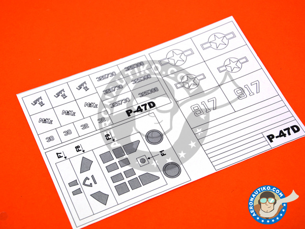 Image 4: Republic P-47 Razorback D | Masks in 1/48 scale manufactured by Montex Mask (ref. K48025)