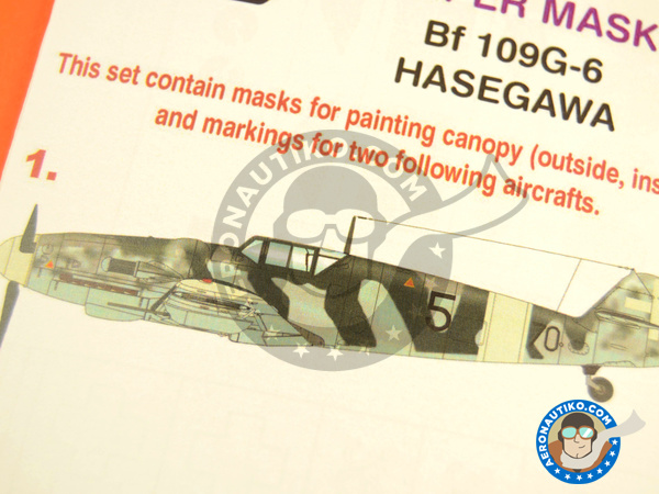 Image 5: Messerschmitt Bf 109 G6 | Masks in 1/48 scale manufactured by Montex Mask (ref. K48053)