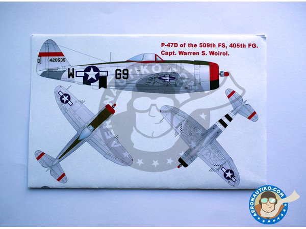 Image 3: Republic P-47D Thunderbolt | Masks in 1/48 scale manufactured by Montex Mask (ref. K48059)