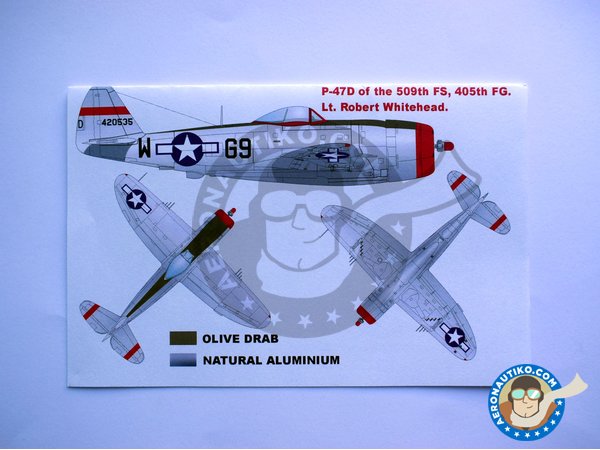 Image 4: Republic P-47D Thunderbolt | Masks in 1/48 scale manufactured by Montex Mask (ref. K48059)