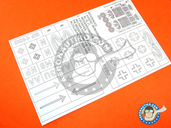 Image 2: Messerschmitt Bf 110 C | Masks in 1/48 scale manufactured by Montex Mask (ref. K48131)