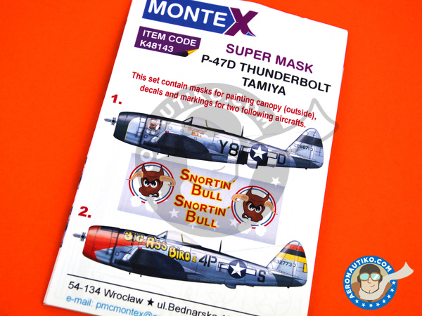 Image 6: Republic P-47 Thunderbolt D Bubble Top | Masks in 1/48 scale manufactured by Montex Mask (ref. K48143)