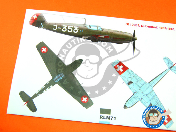 Image 3: Messerschmitt Bf 109 E-3 | Máscaras en escala 1/48 fabricado por Montex Mask (ref. K48161)