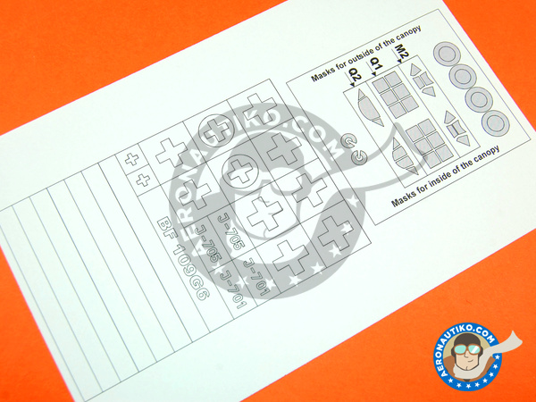 Image 3: Messerschmitt Bf 109 G-6 | Máscaras en escala 1/48 fabricado por Montex Mask (ref. K48162)
