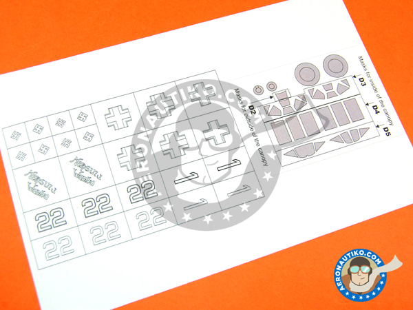 Image 2: Messerschmitt Bf 109 E-4 | Masks in 1/48 scale manufactured by Montex Mask (ref. K48169)