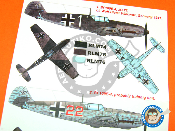 Image 4: Messerschmitt Bf 109 E-4 | Masks in 1/48 scale manufactured by Montex Mask (ref. K48169)