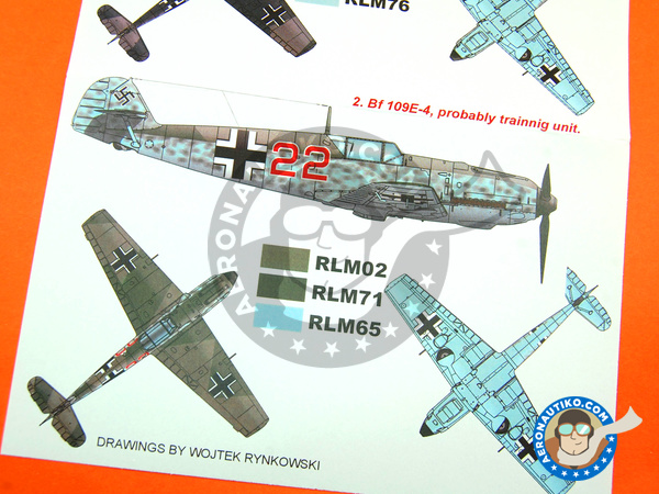 Image 5: Messerschmitt Bf 109 E-4 | Masks in 1/48 scale manufactured by Montex Mask (ref. K48169)