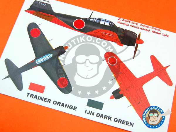 Image 5: Mitsubishi A6M Zero 5 | Masks in 1/48 scale manufactured by Montex Mask (ref. K48171)