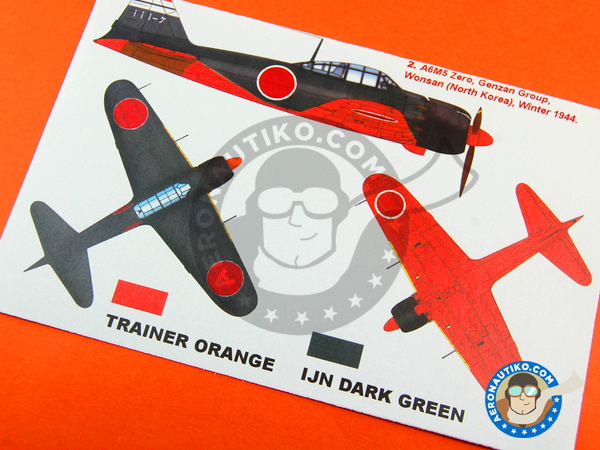 Image 6: Mitsubishi A6M Zero 5 | Masks in 1/48 scale manufactured by Montex Mask (ref. K48171)