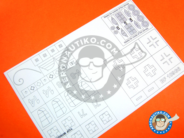 Image 2: Messerschmitt Bf 109 G-6 | Máscaras en escala 1/48 fabricado por Montex Mask (ref. K48177)