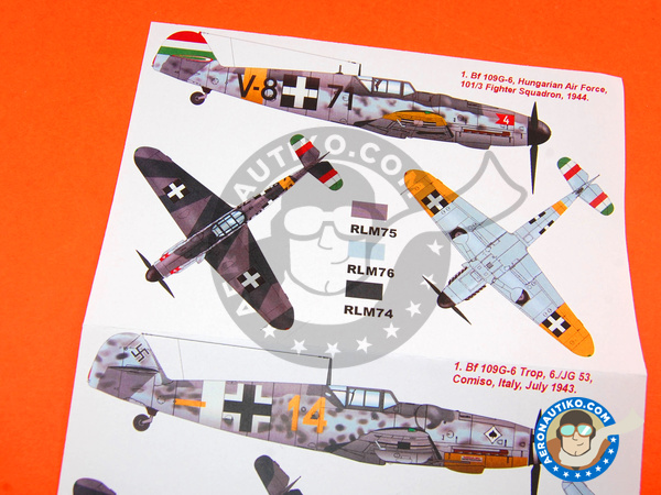 Image 4: Messerschmitt Bf 109 G-6 | Máscaras en escala 1/48 fabricado por Montex Mask (ref. K48177)