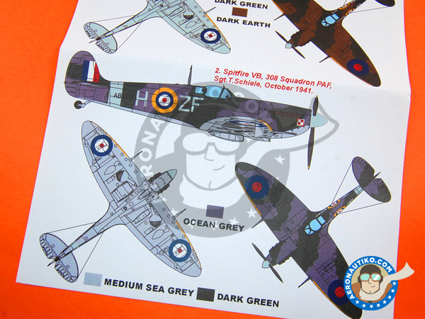 Image 6: Supermarine Spitfire Mk. Vb | Masks in 1/48 scale manufactured by Montex Mask (ref. K48180)