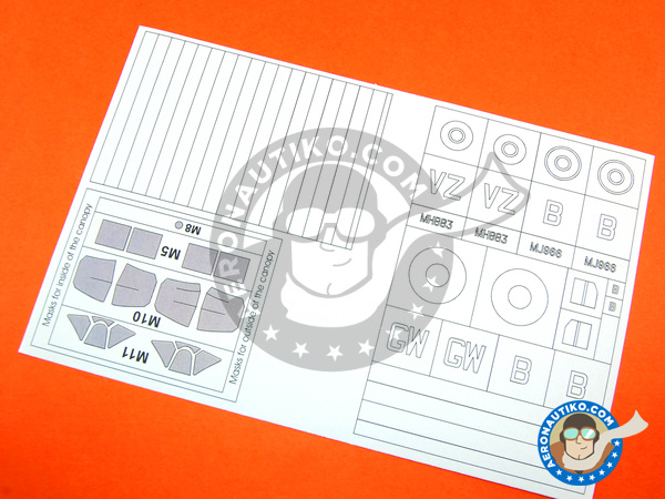 Image 3: Supermarine Spitfire Mk. IX | Máscaras en escala 1/48 fabricado por Montex Mask (ref. K48181)