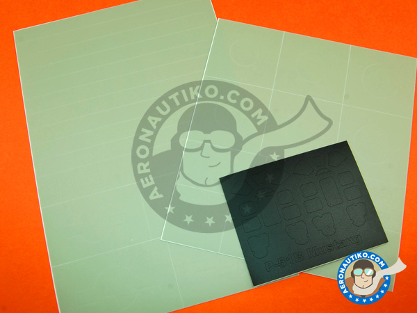 Image 5: North American P-51 Mustang B | Máscaras en escala 1/48 fabricado por Montex Mask (ref. K48184)