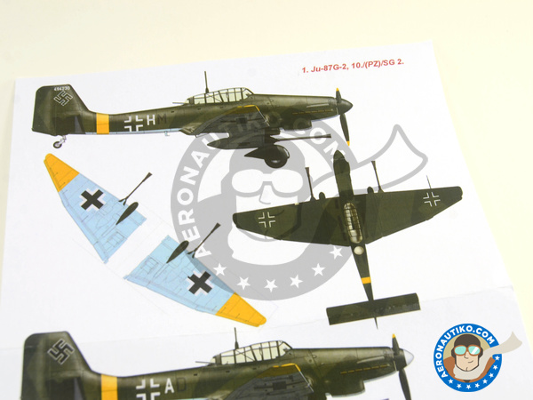 Image 2: Junkers Ju-87 Stuka G-2 | Masks in 1/48 scale manufactured by Montex Mask (ref. K48185)