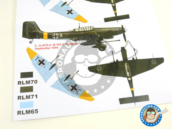 Image 3: Junkers Ju-87 Stuka G-2 | Masks in 1/48 scale manufactured by Montex Mask (ref. K48185)