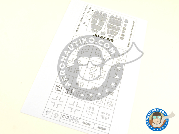 Image 4: Junkers Ju-87 Stuka G-2 | Masks in 1/48 scale manufactured by Montex Mask (ref. K48185)