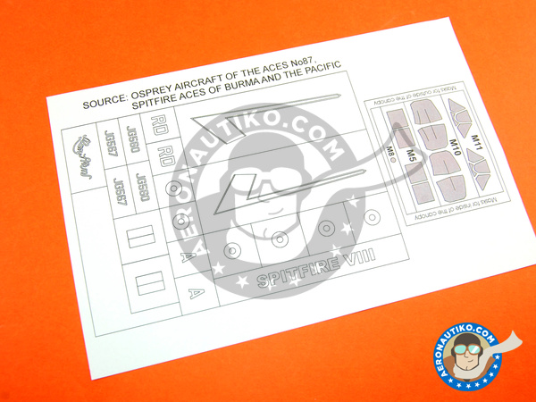 Image 2: Supermarine Spitfire Mk. VIII | Máscaras en escala 1/48 fabricado por Montex Mask (ref. K48194)