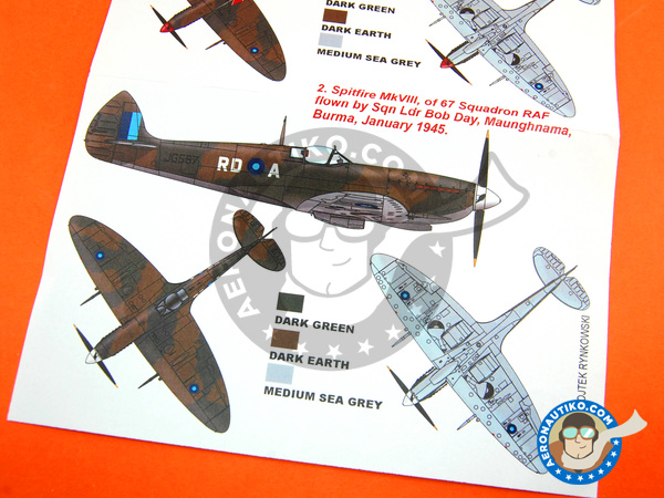 Image 5: Supermarine Spitfire Mk. VIII | Máscaras en escala 1/48 fabricado por Montex Mask (ref. K48194)