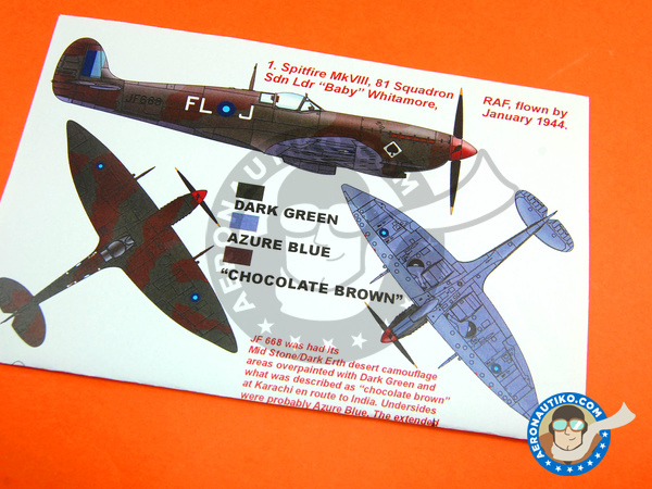 Image 4: Supermarine Spitfire Mk. VIII | Masks in 1/48 scale manufactured by Montex Mask (ref. K48195)