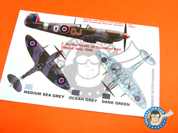 Image 5: Supermarine Spitfire Mk. VIII | Masks in 1/48 scale manufactured by Montex Mask (ref. K48195)