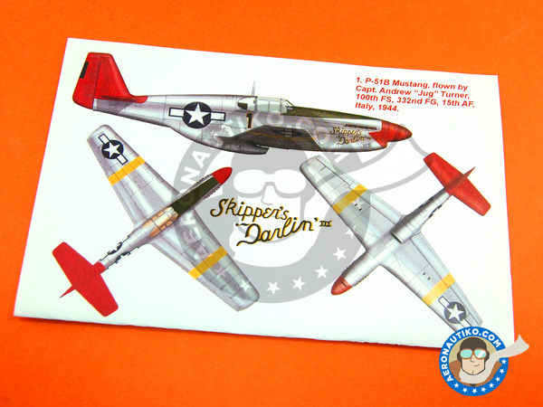 Image 5: North American P-51 Mustang B | Masks in 1/48 scale manufactured by Montex Mask (ref. K48199)