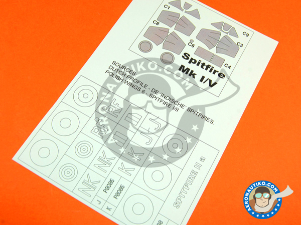Image 2: Supermarine Spitfire Mk. IIa | Máscaras en escala 1/48 fabricado por Montex Mask (ref. K48201)