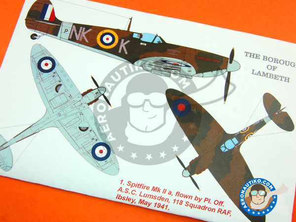 Image 4: Supermarine Spitfire Mk. IIa | Máscaras en escala 1/48 fabricado por Montex Mask (ref. K48201)
