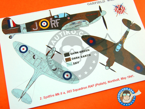 Image 5: Supermarine Spitfire Mk. IIa | Máscaras en escala 1/48 fabricado por Montex Mask (ref. K48201)