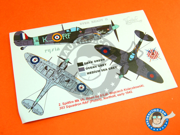 Image 4: Supermarine Spitfire Mk. Vb | Masks in 1/48 scale manufactured by Montex Mask (ref. K48202)