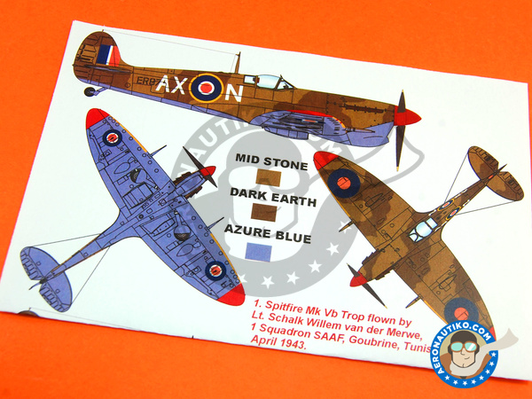 Image 4: Supermarine Spitfire Mk. Vb | Máscaras en escala 1/48 fabricado por Montex Mask (ref. K48204)