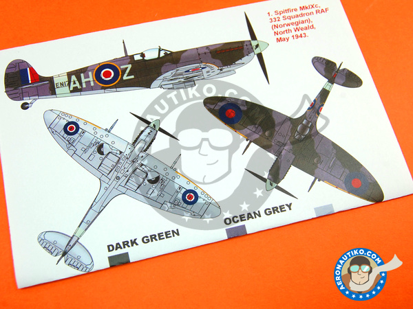 Image 5: Supermarine Spitfire Mk. IX | Máscaras en escala 1/48 fabricado por Montex Mask (ref. K48205)