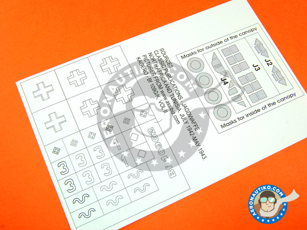 Image 2: Messerschmitt Bf 109 G-2 | Máscaras en escala 1/48 fabricado por Montex Mask (ref. K48209)