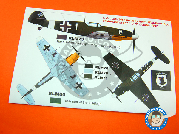 Image 3: Messerschmitt Bf 109 G-2 | Máscaras en escala 1/48 fabricado por Montex Mask (ref. K48209)