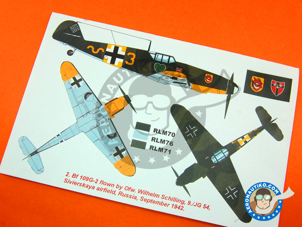 Image 4: Messerschmitt Bf 109 G-2 | Máscaras en escala 1/48 fabricado por Montex Mask (ref. K48209)