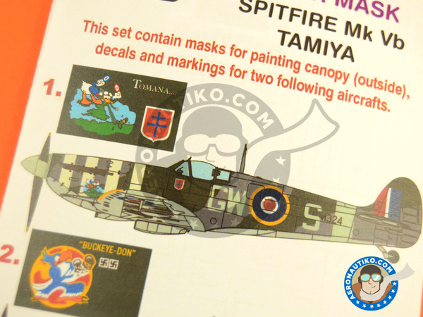 Image 6: Supermarine Spitfire Mk Vb | Masks in 1/48 scale manufactured by Montex Mask (ref. K48215)