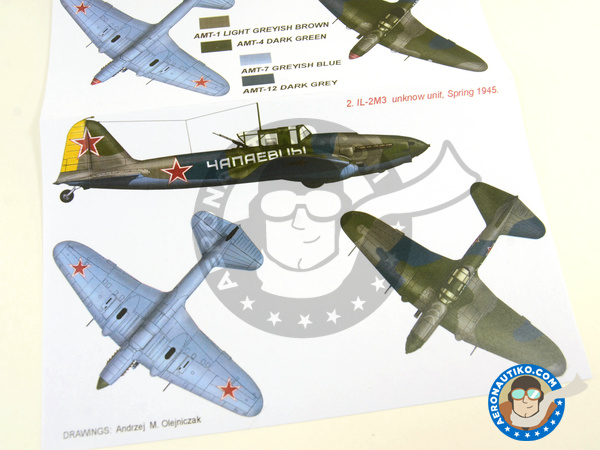 Image 3: Ilyushin IL-2 Shturmovik IL-2M3 | Masks in 1/48 scale manufactured by Montex Mask (ref. K48216)